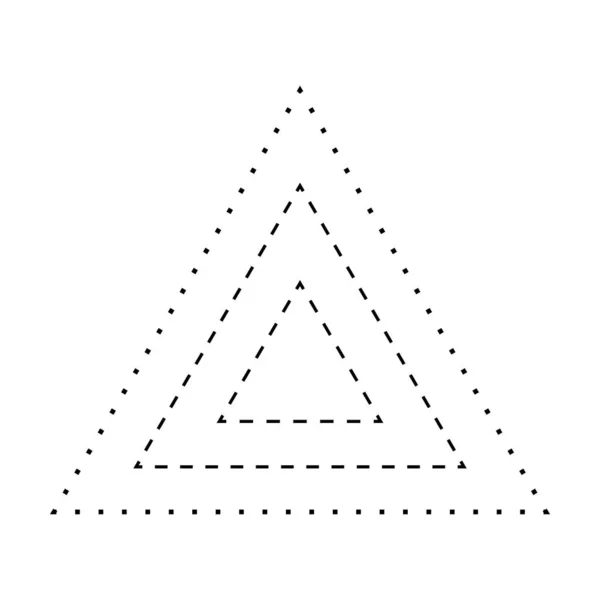 Rastreo Forma Triangular Elemento Línea Rota Para Preescolar Jardín Infantes — Archivo Imágenes Vectoriales