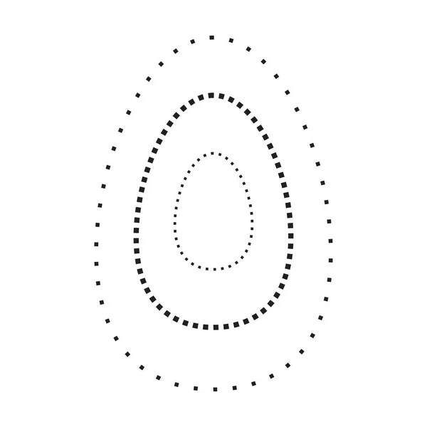 Rastreando Símbolo Forma Ovalada Punteado Punteado Elemento Línea Rota Para — Archivo Imágenes Vectoriales