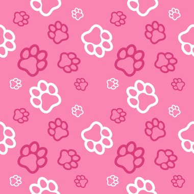 Dijital ve yazdırma materyalleri için kusursuz desenli vektör çizimi soyut hayvan ayak izi arkaplanı, doku ve duvar kağıdı çizimi.