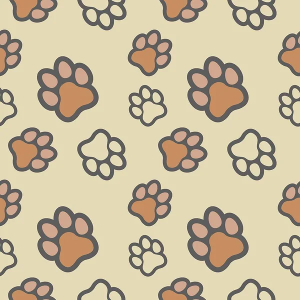 Dijital ve yazdırma materyalleri için kusursuz desenli vektör çizimi soyut hayvan ayak izi arkaplanı, doku ve duvar kağıdı çizimi.