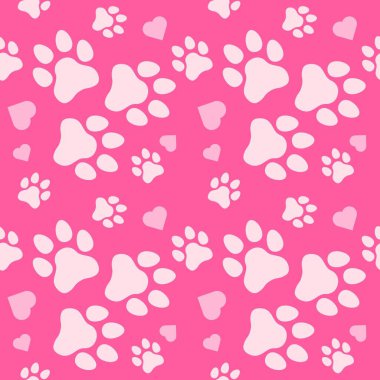 Pençe desensiz vektör karalama soyut köpek ve kedi ayak izi arkaplanı kumaş, doku ve duvar kağıdı çizimi için