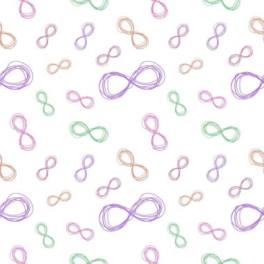 Seamless pattern design shape abstract doodle background illustration for digital and print materials.