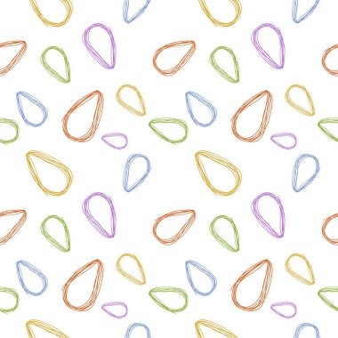 Seamless pattern design shape abstract doodle background illustration for digital and print materials.