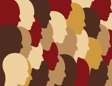 People face silhouette person male profile avatar vector icon in a glyph pictogram illustration