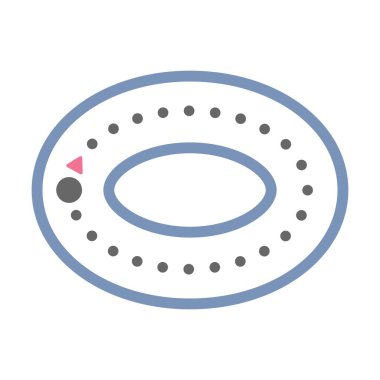 Dotted ellipse shape for tracing lines for preschool and kindergarten school kids for math drawing practic