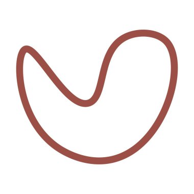 Abstract shape outline contemporary modern boho art design element illustration for background