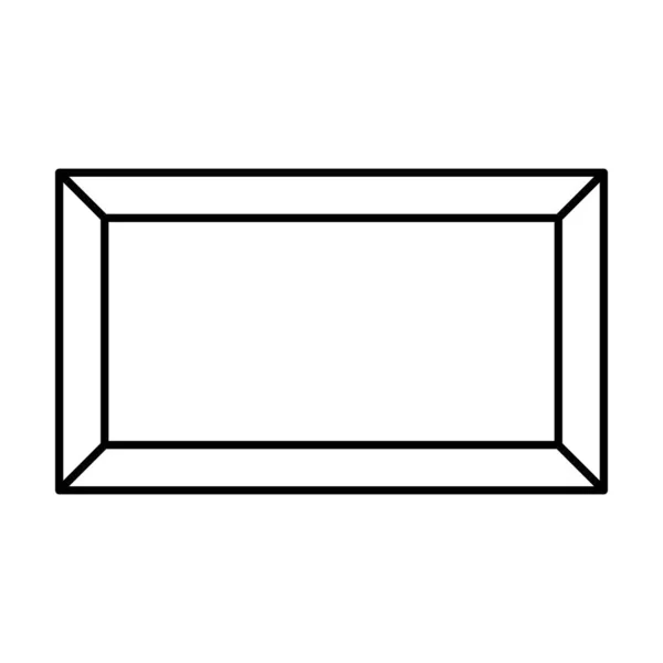 Rechteck Rahmenform Symbol Dekoratives Vintage Randkritzelelement Für Einfaches Banner Design — Stockvektor