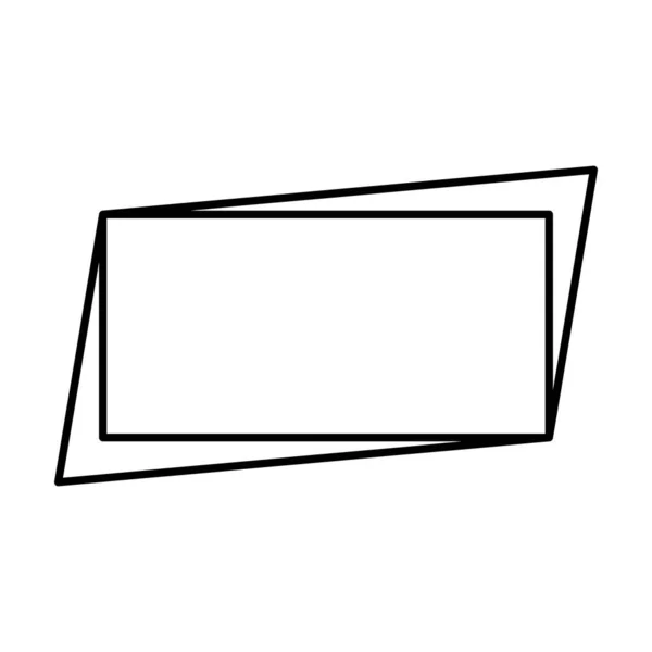 矢量插画中简单横幅设计的矩形框图图标 装饰老式边框涂鸦元素 — 图库矢量图片