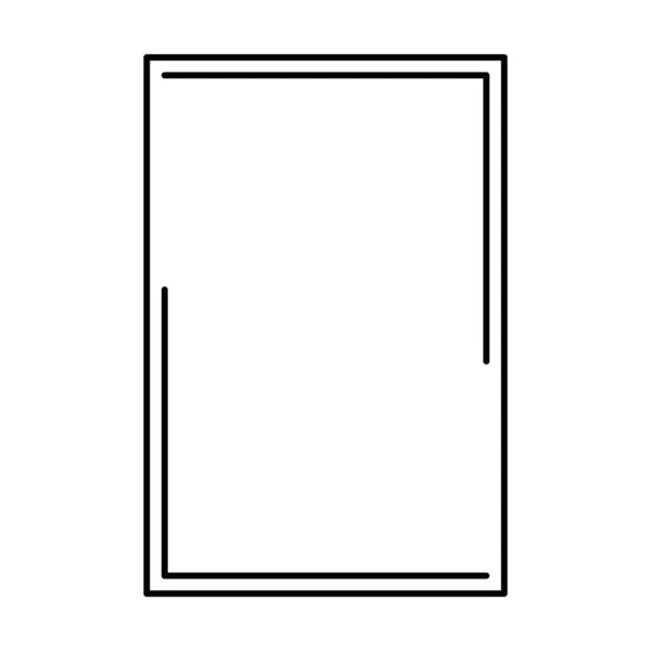 四角形のフレーム形状のアイコン ベクトルイラストのシンプルなバナーデザインのための垂直装飾ヴィンテージの国境ドアの要素 — ストックベクタ