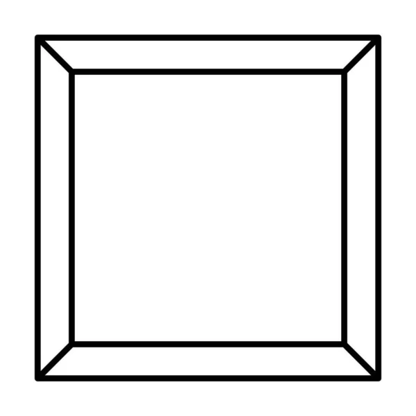 矢量插画中简单横幅设计的正方形框图图标 垂直装饰老式边框涂鸦元素 — 图库矢量图片