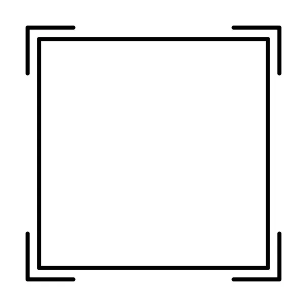 Quadratische Rahmenform Symbol Vertikale Dekorative Vintage Grenze Doodle Element Für — Stockvektor