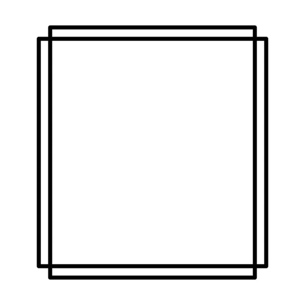 Quadratische Rahmenform Symbol Vertikale Dekorative Vintage Grenze Doodle Element Für — Stockvektor