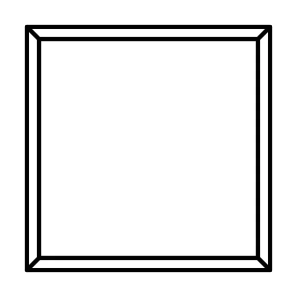 Піктограма Квадратної Рамки Вертикальна Декоративна Вінтажна Рамка Каракулі Елемент Простого — стоковий вектор