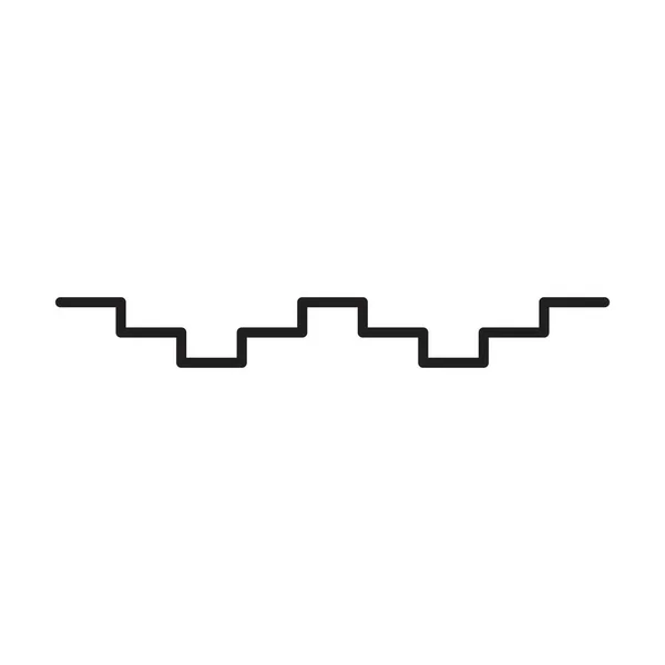 Rand Lijn Geometrisch Vormgegeven Element Horizontaal Zigzag Naadloos Patroon Streep — Stockvector