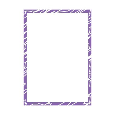 Vektör illüstrasyonunda basit pankart tasarımı için çerçeve şekli simgesi, dikey dikdörtgen dekoratif klasik sınır karalama ögesi