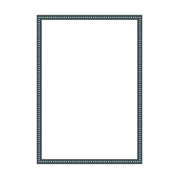Frame Shape Icon Vertical Rectangle Decorative Vintage Border Doodle Element — Stock Vector
