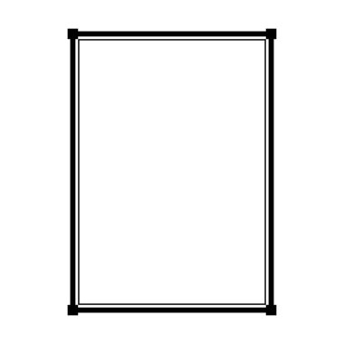 Vektör illüstrasyonunda tasarım için dekoratif klasik karalama ögesi için çerçeve kenar şekli simgesi