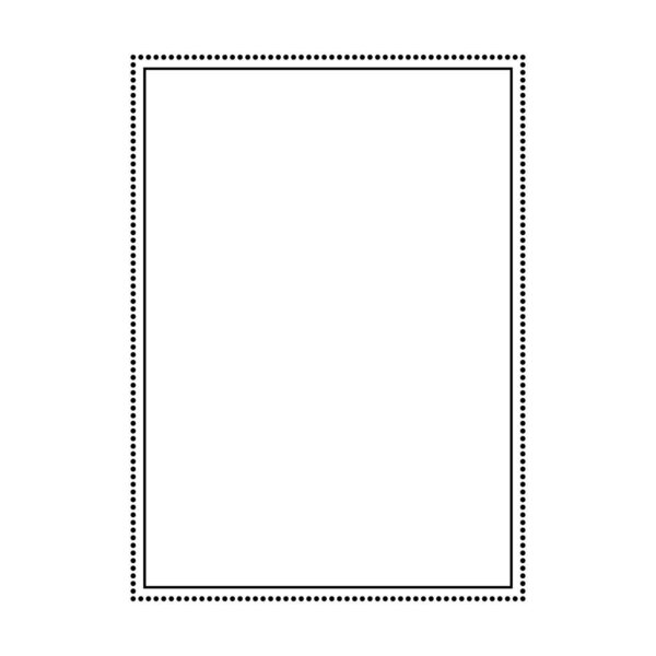 Frame border shape icon for decorative vintage doodle element for design in vector illustration