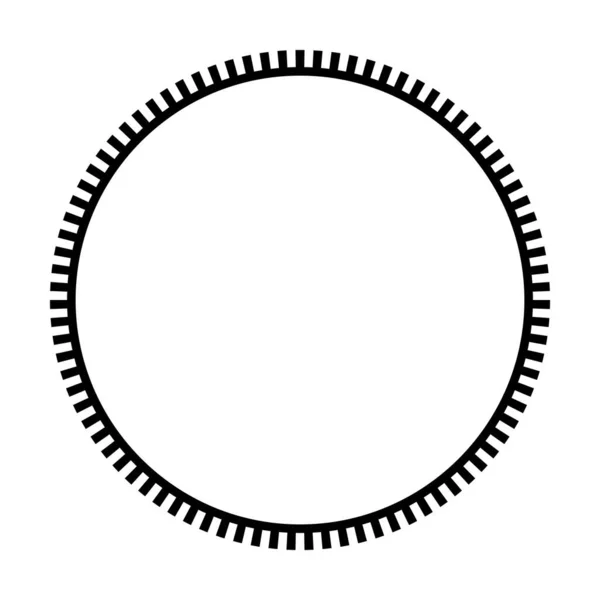Circle Frame Border Shape Icon Decorative Vintage Doodle Element Design — Stock Vector
