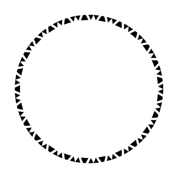 ベクトルイラストのデザインのための装飾ヴィンテージドア要素のための円枠丸枠の境界形状アイコン — ストックベクタ
