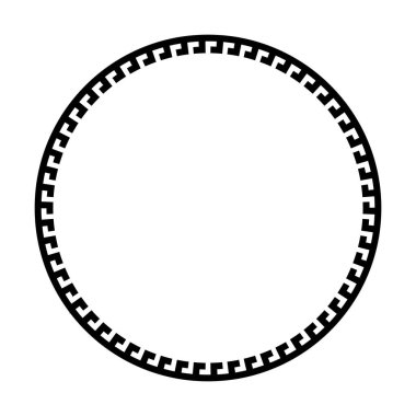 Vektör illüstrasyonunda tasarım için dekoratif klasik karalama ögesi için çember çerçeve yuvarlak sınır tasarım şekli simgesi