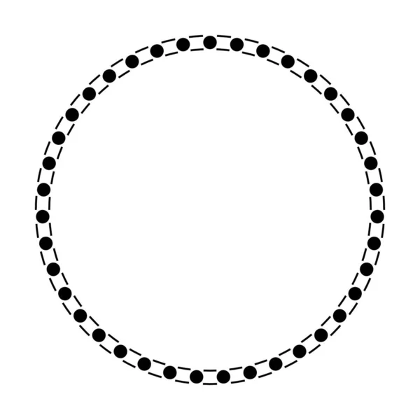 Κυκλικό Πλαίσιο Στρογγυλό Περίγραμμα Σχέδιο Σχήμα Εικονίδιο Για Διακοσμητικό Vintage — Διανυσματικό Αρχείο