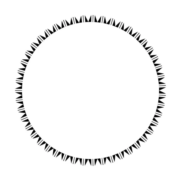 Κυκλικό Πλαίσιο Στρογγυλό Περίγραμμα Σχέδιο Σχήμα Εικονίδιο Για Διακοσμητικό Vintage — Διανυσματικό Αρχείο