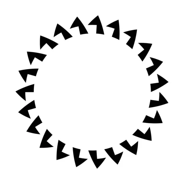 ベクトルイラストのデザインのための装飾ヴィンテージドア要素のための円枠丸枠の境界デザイン形状アイコン — ストックベクタ