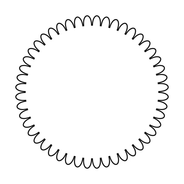 Cirkel Frame Ronde Rand Ontwerp Vorm Icoon Voor Decoratieve Vintage — Stockvector