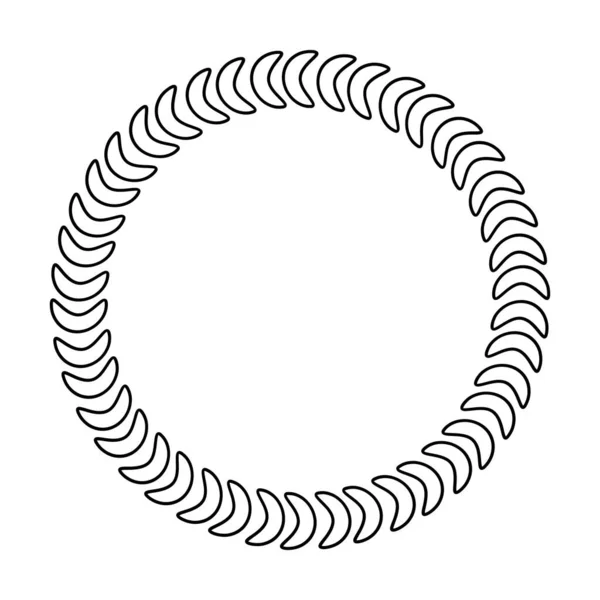 Icono Forma Diseño Borde Redondo Marco Circular Para Elemento Garabato — Archivo Imágenes Vectoriales