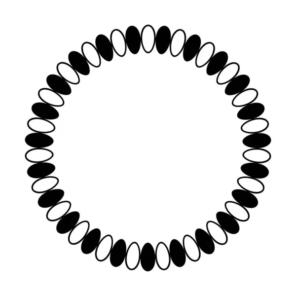 Krąg Ramka Okrągły Obramowanie Kształt Ikona Dla Dekoracyjny Vintage Doodle — Wektor stockowy