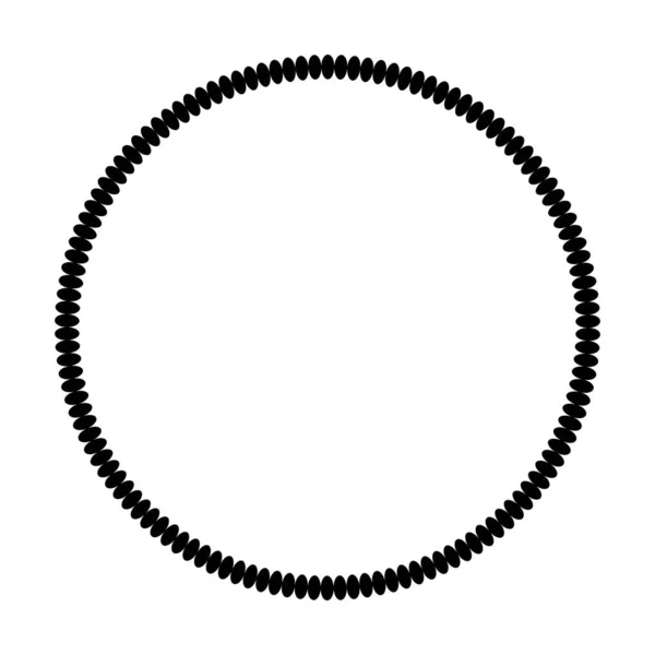 ベクトルイラストのデザインのための装飾ヴィンテージドア要素のための円枠丸枠の境界デザイン形状アイコン — ストックベクタ