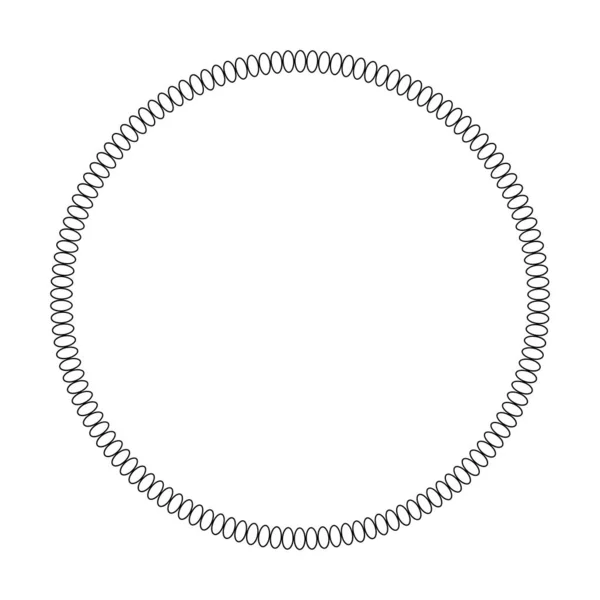 Icono Forma Diseño Borde Redondo Marco Circular Para Elemento Garabato — Archivo Imágenes Vectoriales