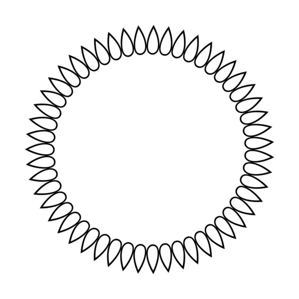 Cirkel Frame Ronde Rand Ontwerp Vorm Icoon Voor Decoratieve Vintage — Stockvector