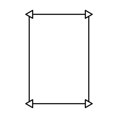 Vektör illüstrasyonunda tasarım için dekoratif klasik karalama ögesi için çerçeve kenar şekli simgesi
