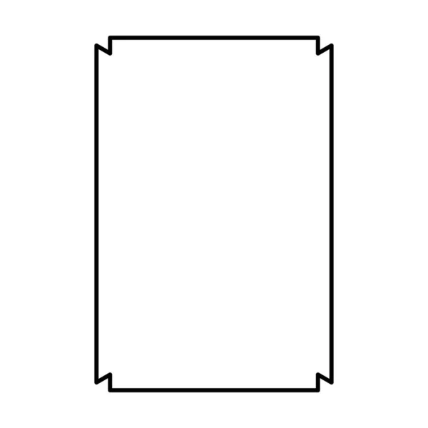 ベクトルイラストのデザインのための装飾ヴィンテージドア要素のためのフレーム境界形状アイコン — ストックベクタ