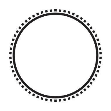 Vektör illüstrasyonunda tasarım için dekoratif klasik karalama ögesi için çember çerçeve yuvarlak sınır tasarım şekli simgesi