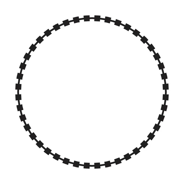 Icono Forma Diseño Borde Redondo Marco Circular Para Elemento Garabato — Vector de stock
