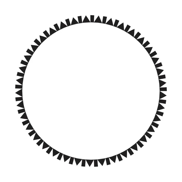 矢量插画中装饰老式涂鸦元素的圆形边框圆形设计图形图标 — 图库矢量图片