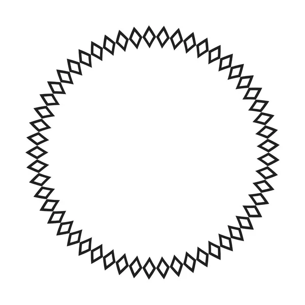 Cirkel Ram Rund Gräns Design Form Ikon För Dekorativa Vintage — Stock vektor