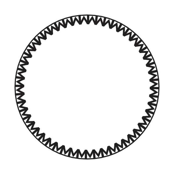 Circle Frame Border Design Shape Icon Decorative Vintage Doodle Element — Stockový vektor