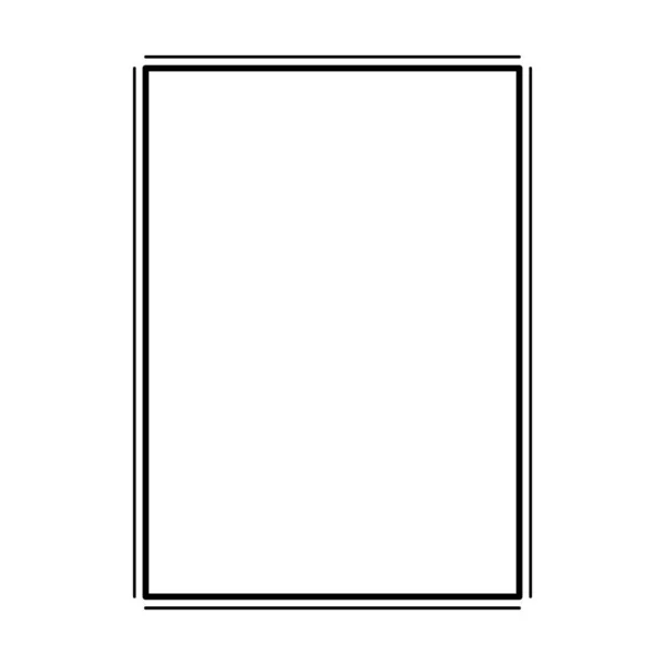 Ορθογώνιο Σχήμα Πλαισίου Εικονίδιο Διακοσμητικό Vintage Περίγραμμα Doodle Στοιχείο Για — Διανυσματικό Αρχείο