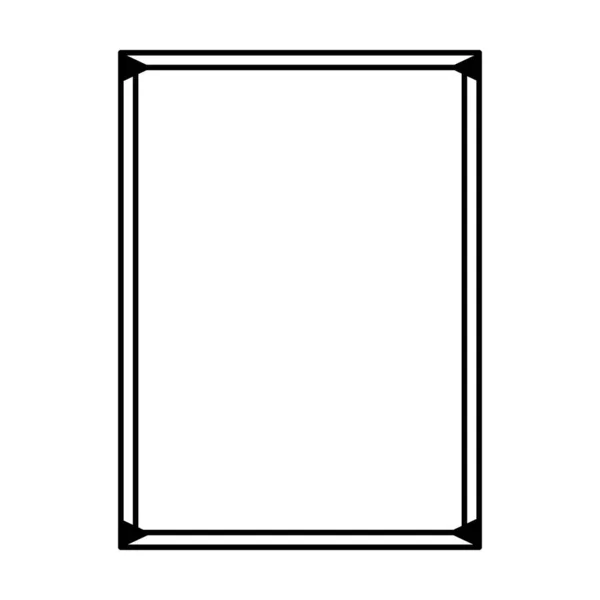 Rechteck Rahmenform Symbol Dekoratives Vintage Randkritzelelement Für Einfaches Banner Design — Stockvektor