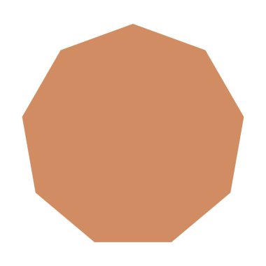 Matematik öğrenen çocuklar için okul öncesi eğitim için non-agon geometrik şekil unsuru sembolü