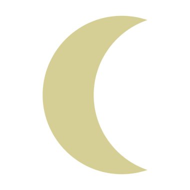 Çocuklar için okul öncesi eğitim için hilal geometrik şekil öğesi sembolü Matematik öğrenme illüstrasyonu