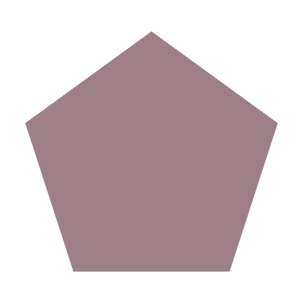 Γεωμετρικό Σύμβολο Στοιχείου Σχήματος Πενταγώνου Για Προσχολική Εκπαίδευση Για Παιδιά — Διανυσματικό Αρχείο