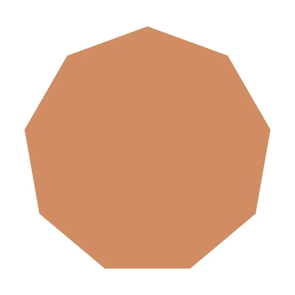 Nonagon Γεωμετρικό Στοιχείο Σχήμα Σύμβολο Για Προσχολική Εκπαίδευση Για Παιδιά — Διανυσματικό Αρχείο