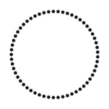 Vektör illüstrasyonunda tasarım için dekoratif klasik karalama ögesi için çember çerçeve yuvarlak sınır tasarım şekli simgesi