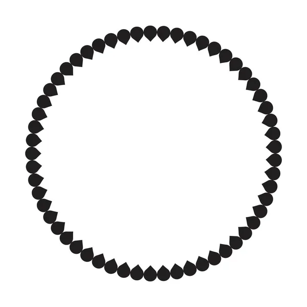 Icono Forma Diseño Borde Redondo Marco Circular Para Elemento Garabato — Vector de stock