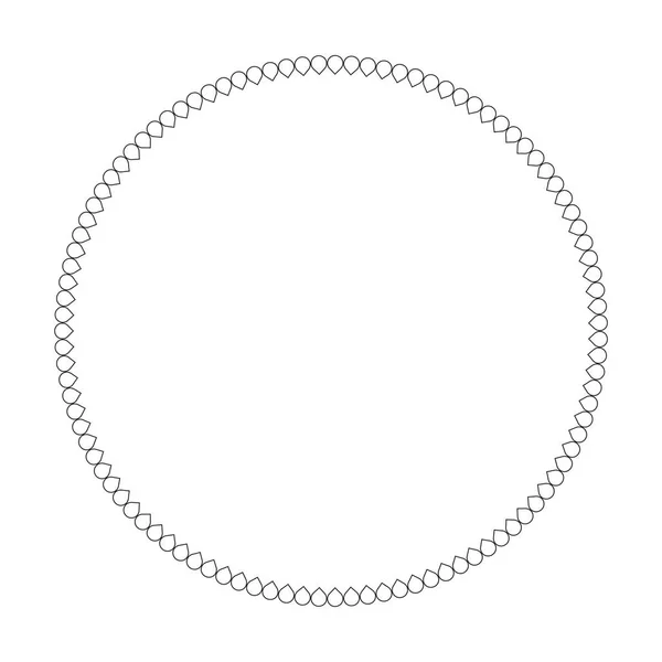 矢量插画中装饰老式涂鸦元素的圆形边框圆形设计图形图标 — 图库矢量图片